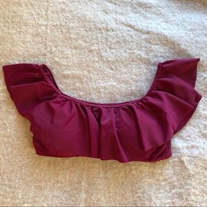 Off the Shoulder Plum Bikini Top